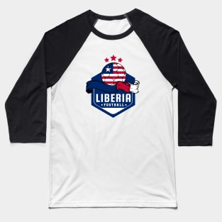 Liberia Football Baseball T-Shirt